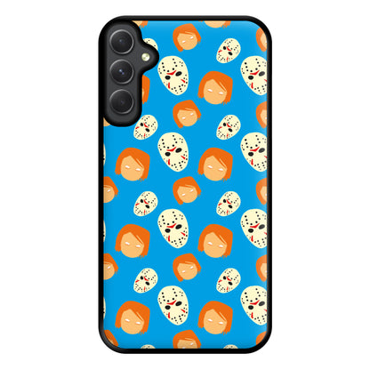 Chucky And Jason Pattern - Halloween Phone Case for Galaxy A34