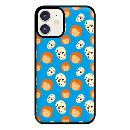 Chucky And Jason Pattern - Halloween Phone Case for iPhone 12 / 12 Pro