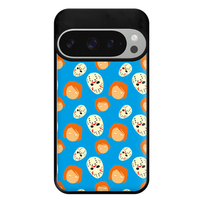 Chucky And Jason Pattern - Halloween Phone Case for Google Pixel 9 Pro XL