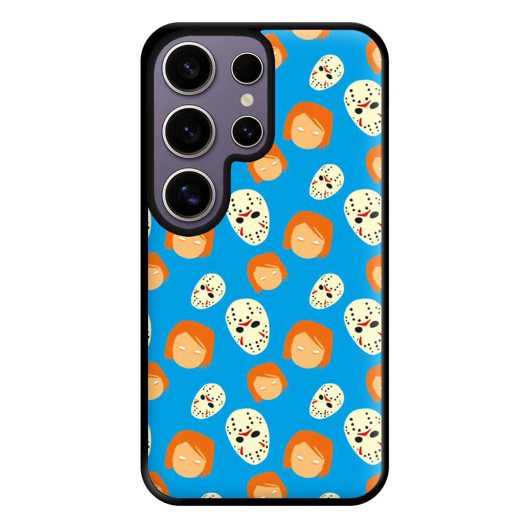 Chucky And Jason Pattern - Halloween Phone Case for Galaxy S25 Ultra