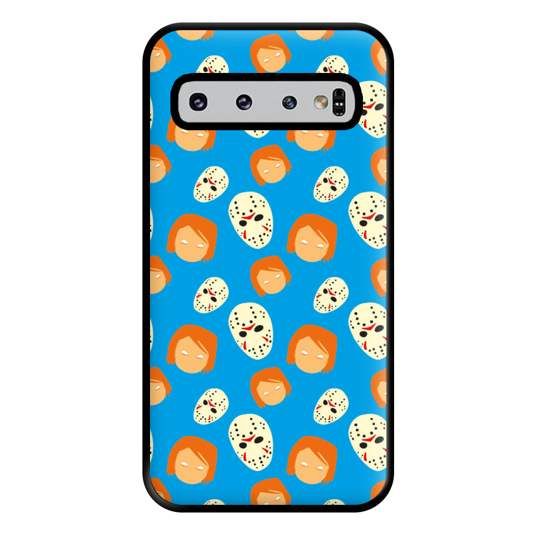 Chucky And Jason Pattern - Halloween Phone Case for Galaxy S10 Plus