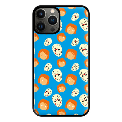 Chucky And Jason Pattern - Halloween Phone Case for iPhone 13 Pro Max