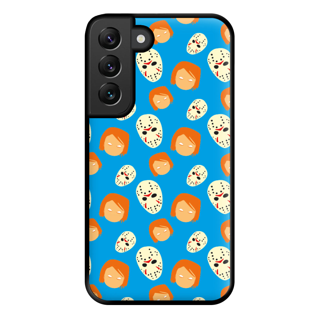 Chucky And Jason Pattern - Halloween Phone Case for Galaxy S22 Plus