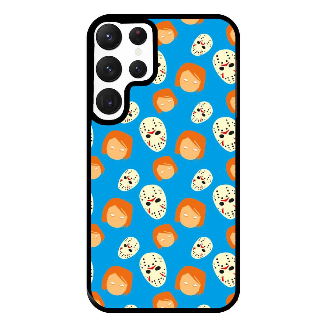 Chucky And Jason Pattern - Halloween Phone Case for Galaxy S22 Ultra