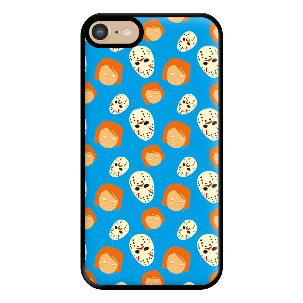 Chucky And Jason Pattern - Halloween Phone Case for iPhone 6 / 7 / 8 / SE