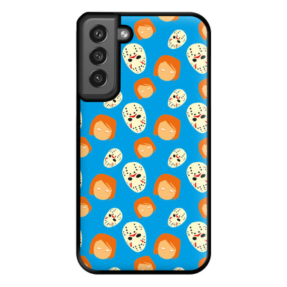 Chucky And Jason Pattern - Halloween Phone Case for Galaxy S21FE