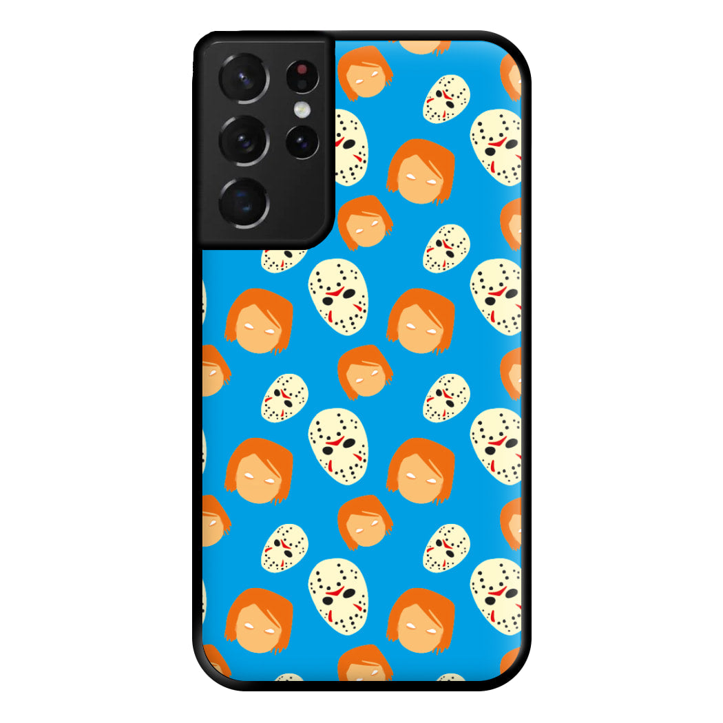 Chucky And Jason Pattern - Halloween Phone Case for Galaxy S21 Ultra