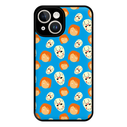 Chucky And Jason Pattern - Halloween Phone Case for iPhone 14