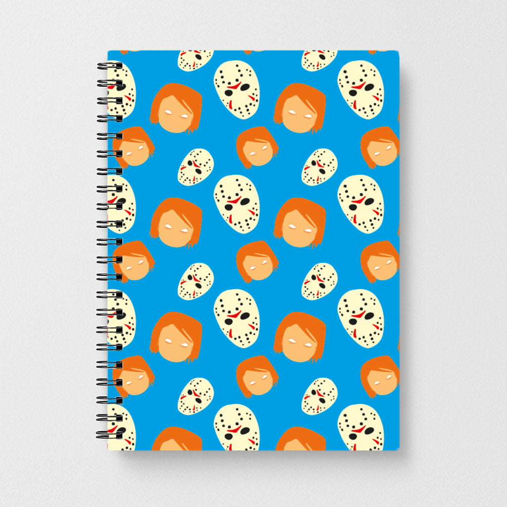 Chucky And Jason Pattern - Halloween Notebook