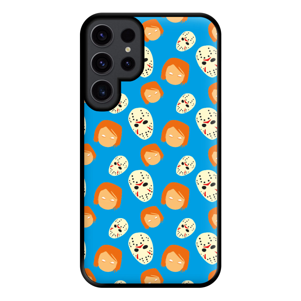 Chucky And Jason Pattern - Halloween Phone Case for Galaxy S23 Ultra