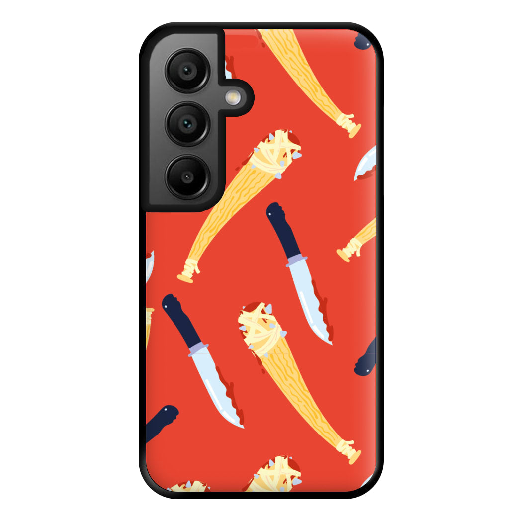 Knives And Bats Pattern - Halloween Phone Case for Google Pixel 8