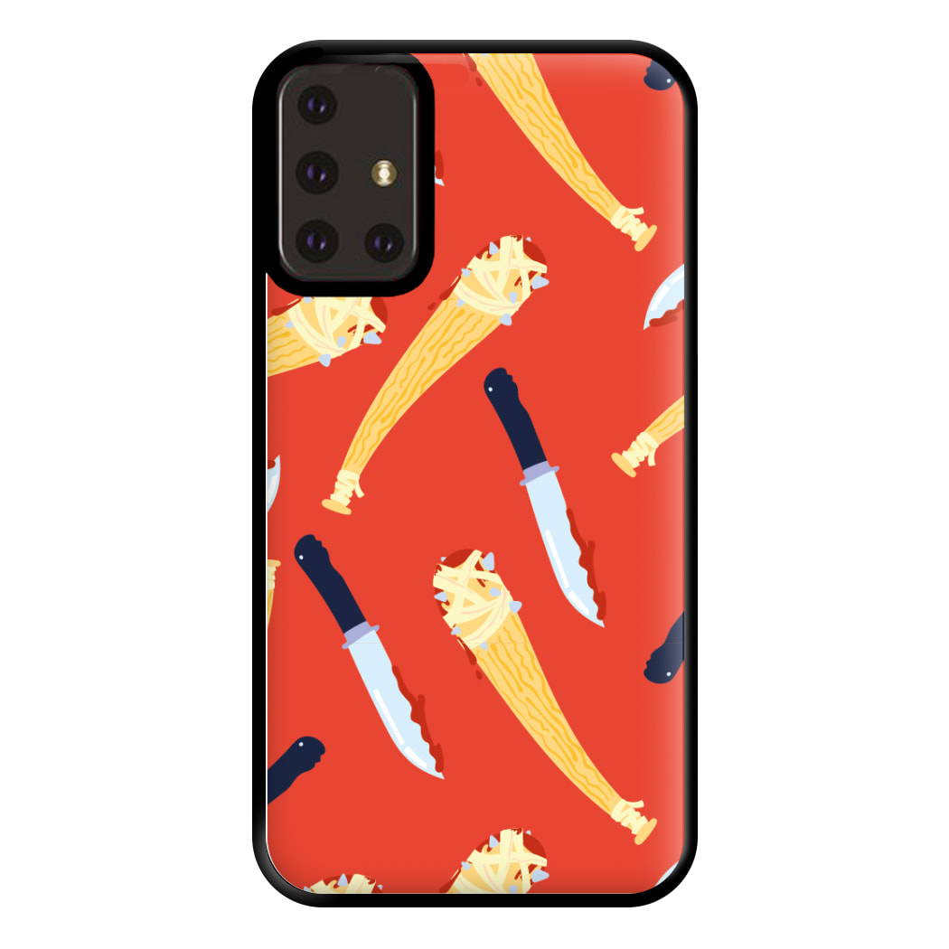 Knives And Bats Pattern - Halloween Phone Case for Galaxy A71