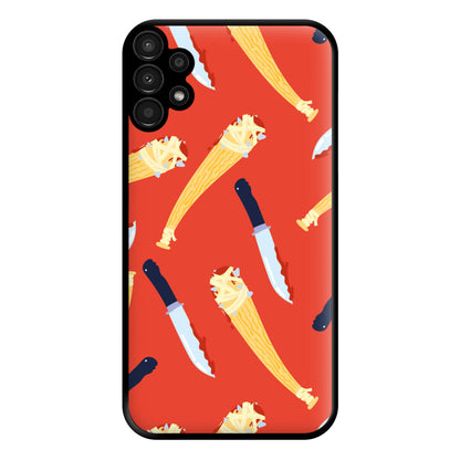 Knives And Bats Pattern - Halloween Phone Case for Galaxy A13