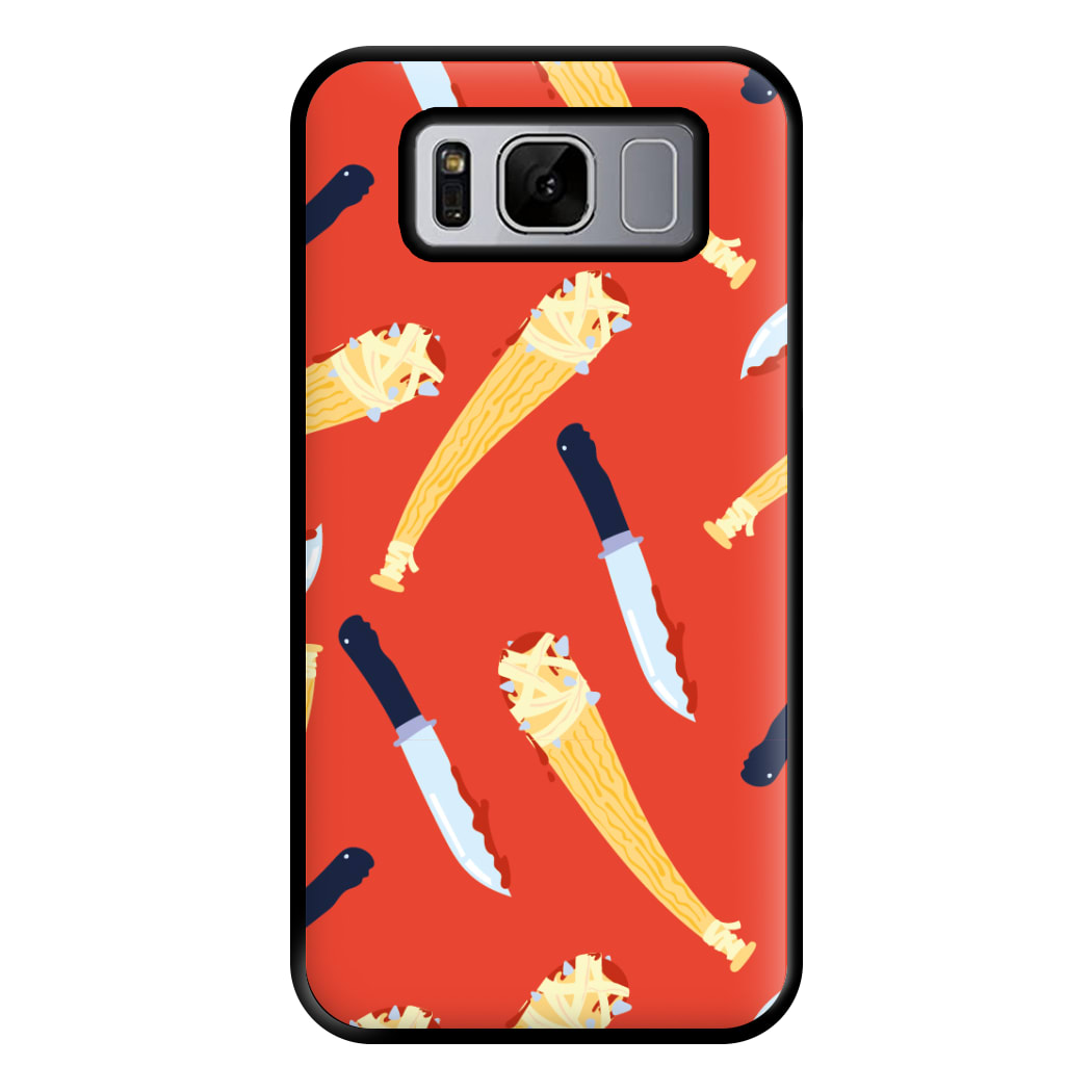 Knives And Bats Pattern - Halloween Phone Case for Galaxy S8 Plus