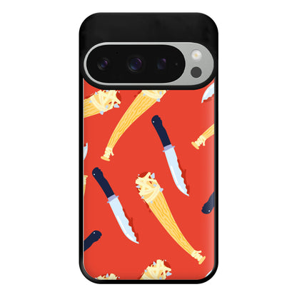 Knives And Bats Pattern - Halloween Phone Case for Google Pixel 9 Pro XL