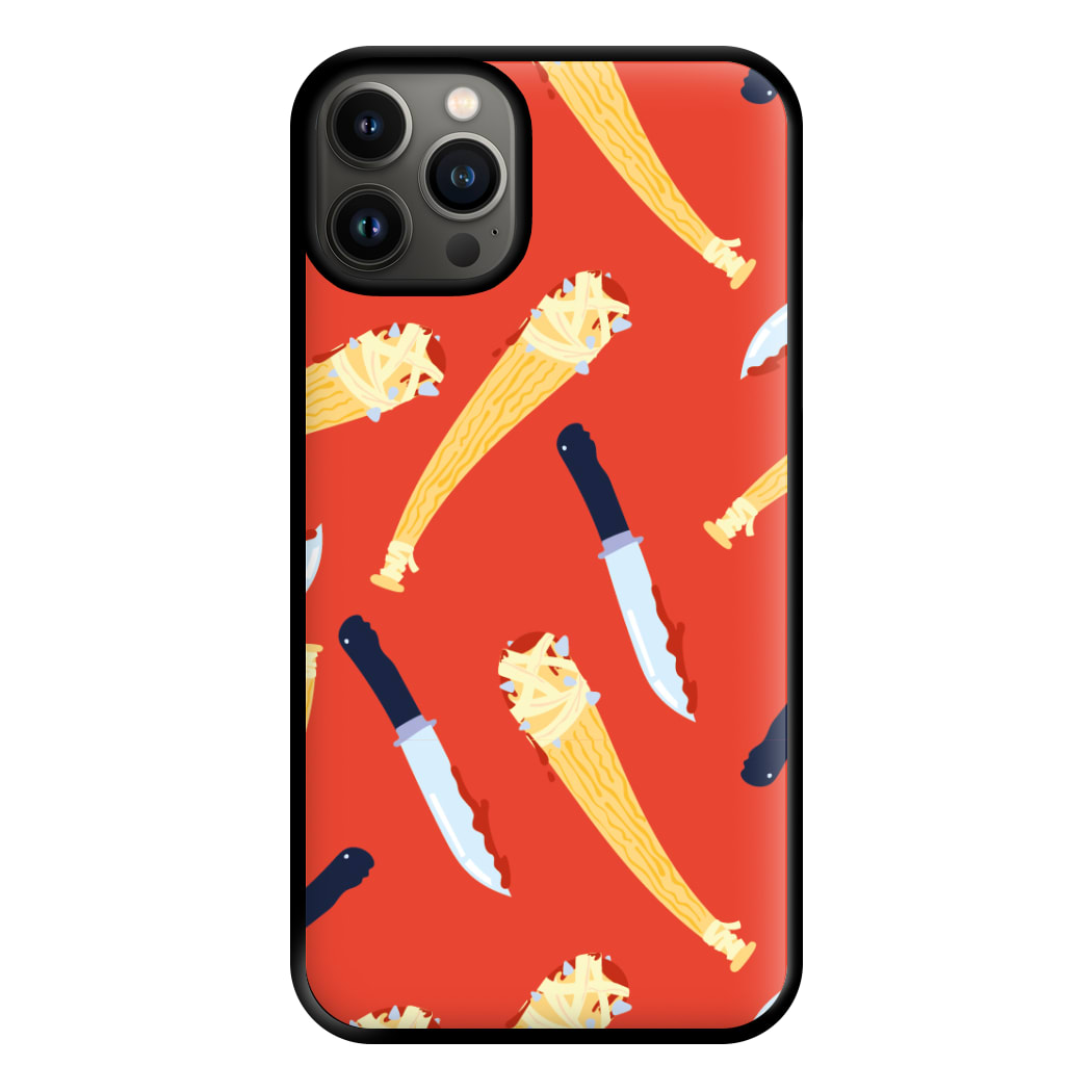 Knives And Bats Pattern - Halloween Phone Case for iPhone 13