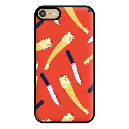 Knives And Bats Pattern - Halloween Phone Case for iPhone 6 / 7 / 8 / SE