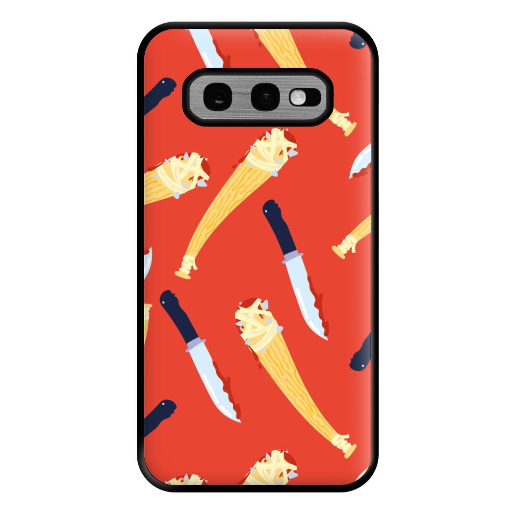 Knives And Bats Pattern - Halloween Phone Case for Galaxy S10e