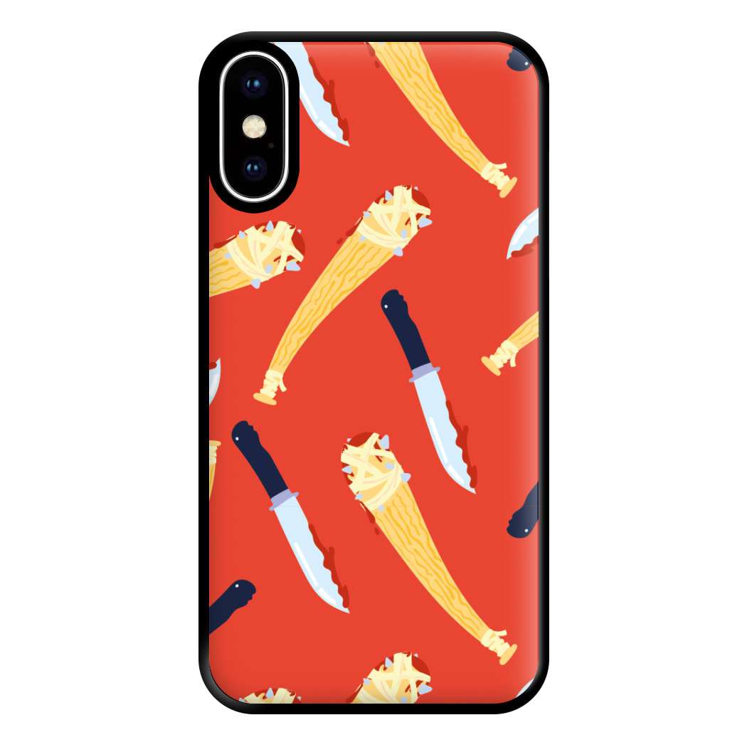 Knives And Bats Pattern - Halloween Phone Case for iPhone XS Max