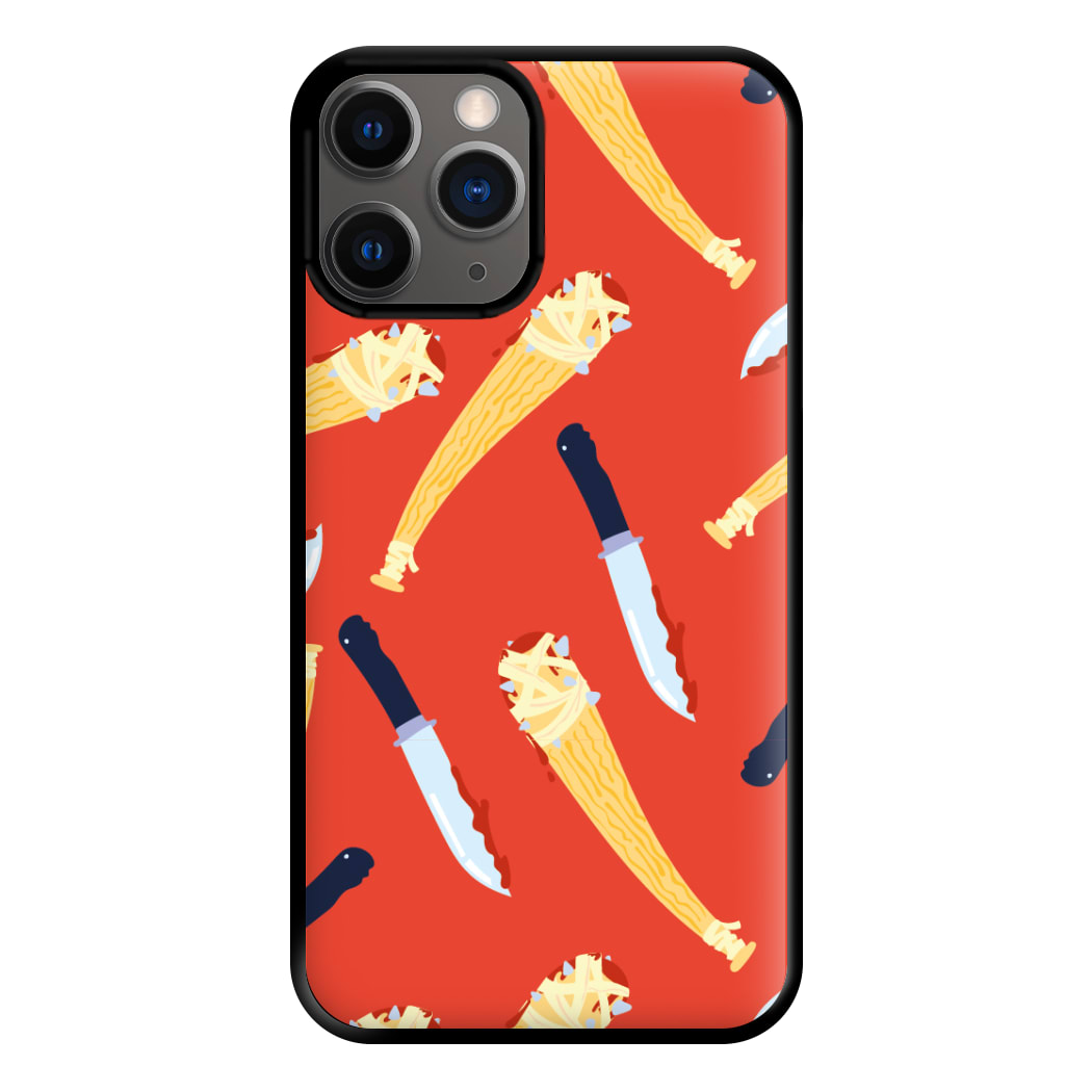 Knives And Bats Pattern - Halloween Phone Case for iPhone 12 Pro Max