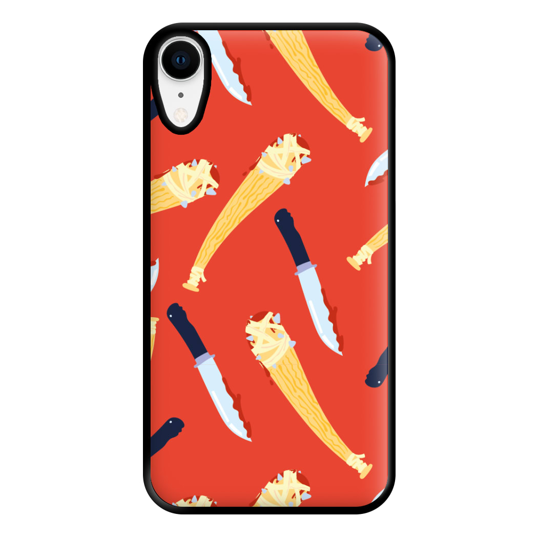 Knives And Bats Pattern - Halloween Phone Case for iPhone XR