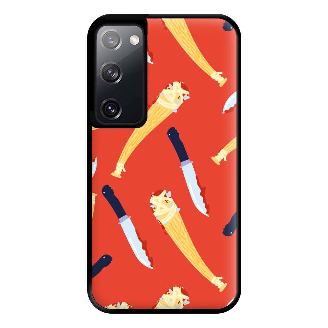 Knives And Bats Pattern - Halloween Phone Case for Galaxy S20