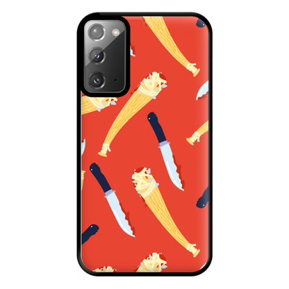 Knives And Bats Pattern - Halloween Phone Case for Galaxy Note 20 Ultra