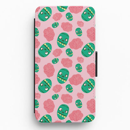 Frankenstein And Brains - Halloween Flip / Wallet Phone Case