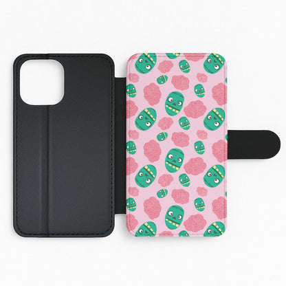 Frankenstein And Brains - Halloween Flip Phone Case