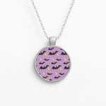 Halloween Pattern 4 Circle Necklace