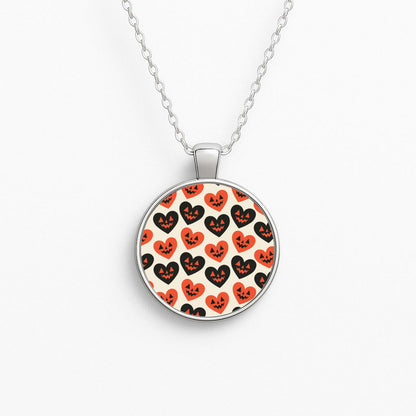 Halloween Pattern 13 Circle Necklace