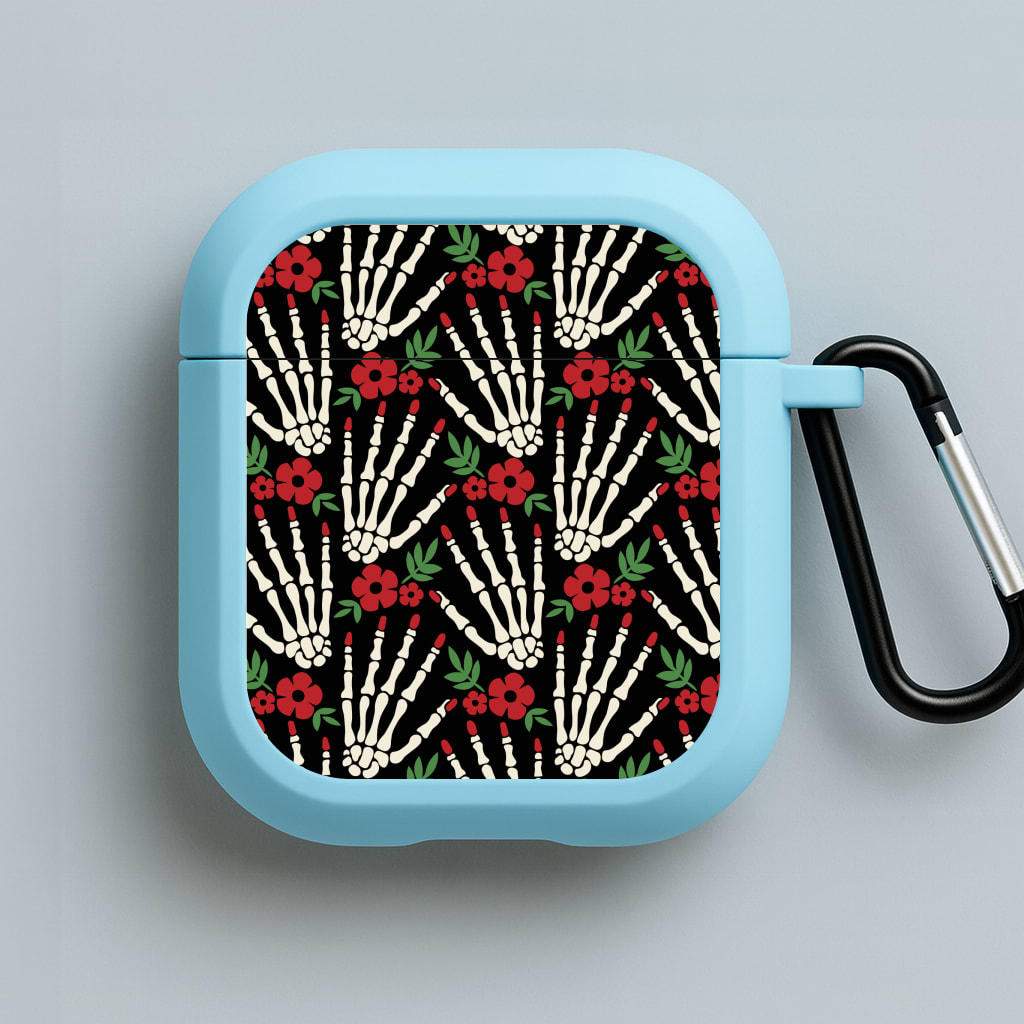 Halloween Pattern 15 Blue AirPods Case