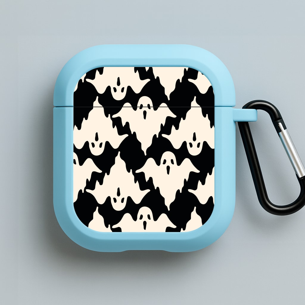 Halloween Pattern 17 Blue AirPods Case