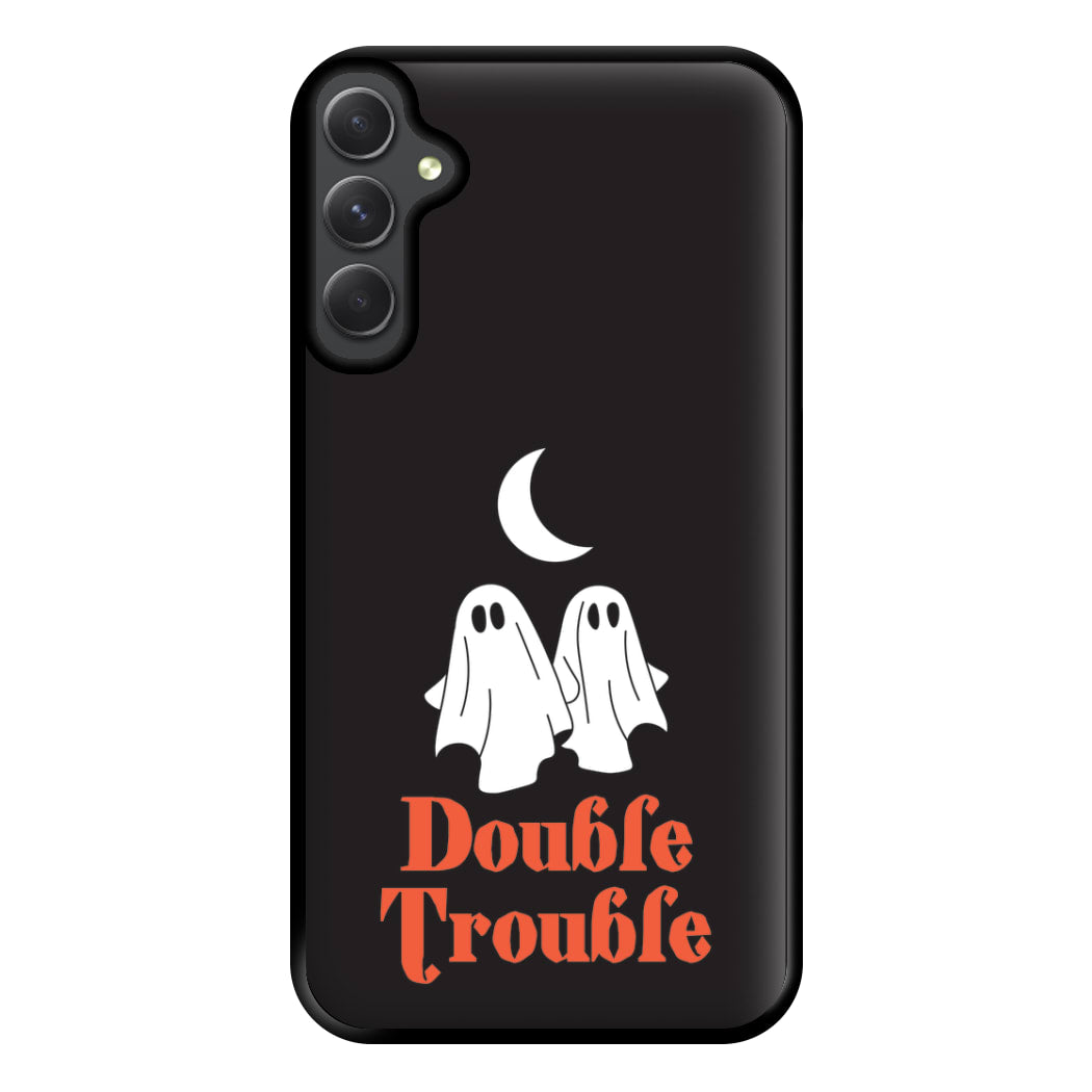 Double Trouble Black Phone Case for Galaxy A54