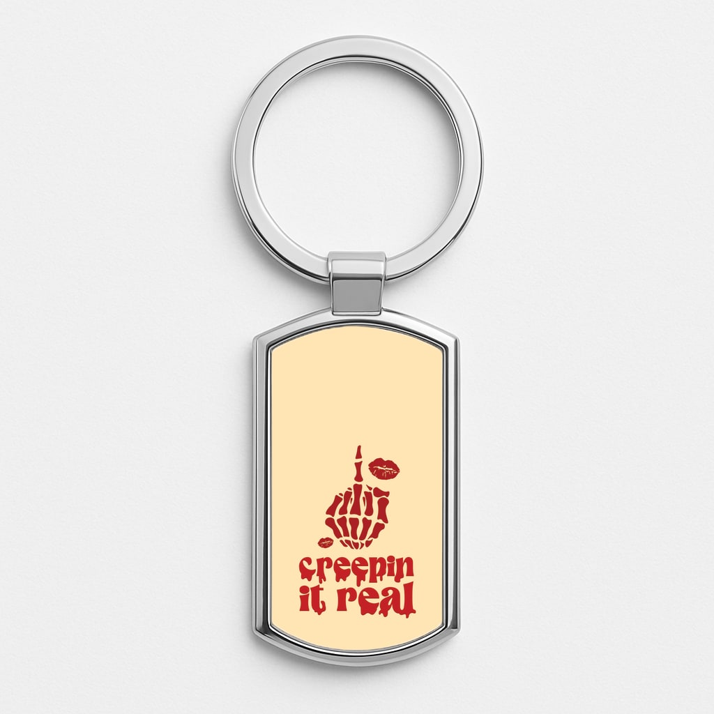 Creepin It Real Silver Keyring