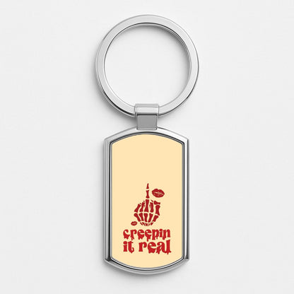 Creepin It Real Silver Keyring