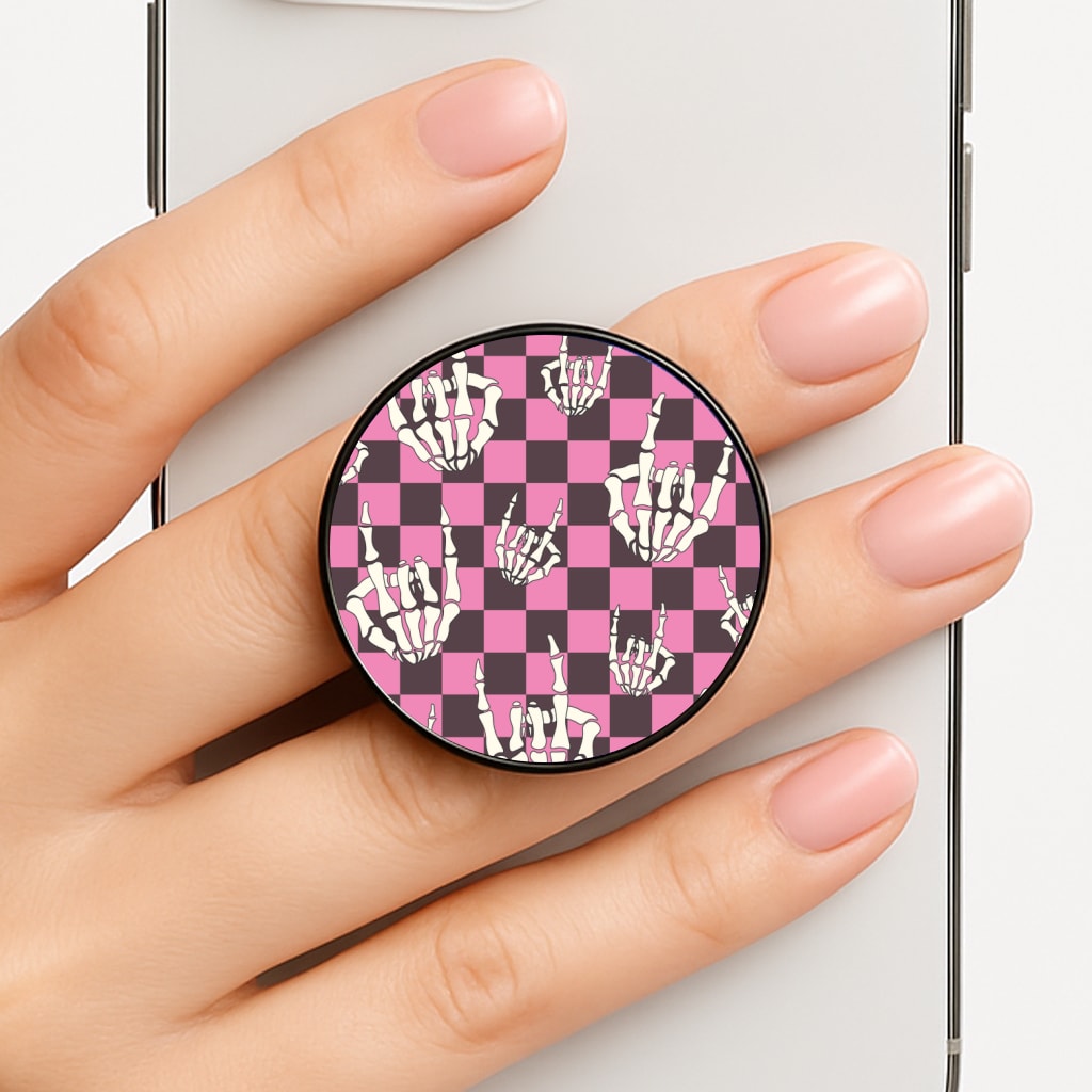 Rock On Skeleton Phone Grip