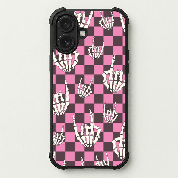 Rock On Skeleton Phone Case — Bumper case