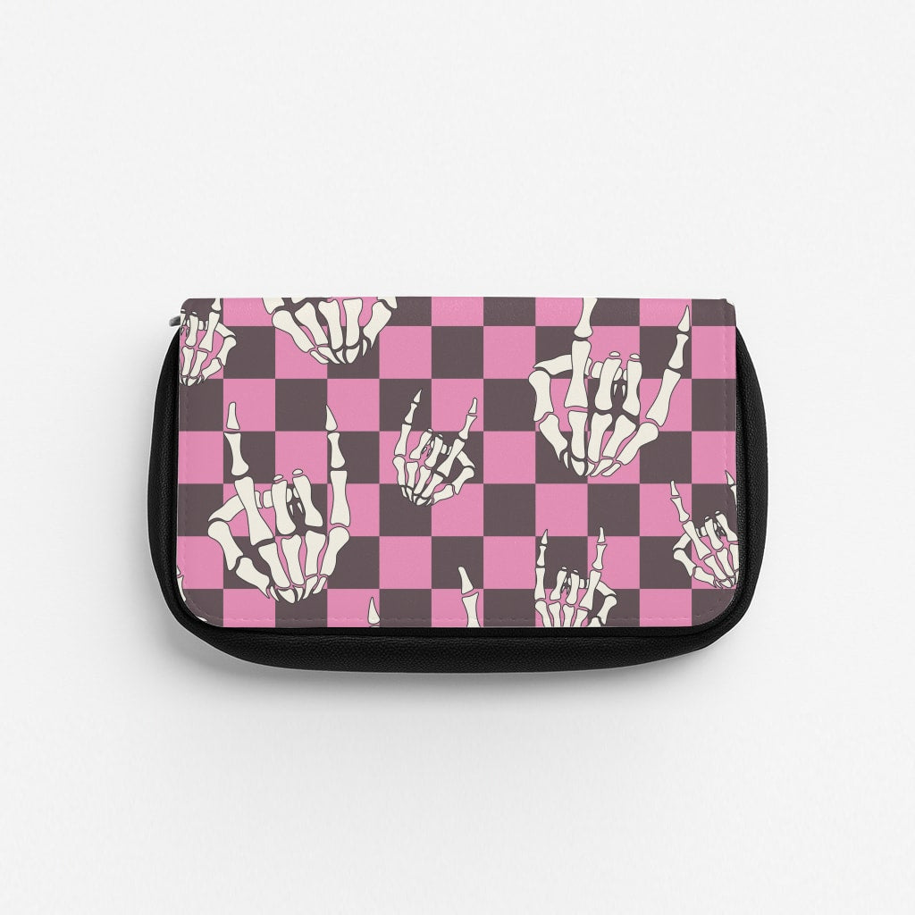 Rock On Skeleton Pencil Case