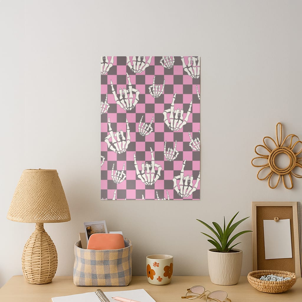 Rock On Skeleton Art Print
