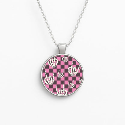 Rock On Skeleton Circle Necklace