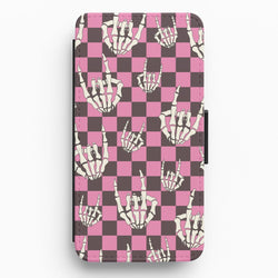 Rock On Skeleton Flip / Wallet Phone Case