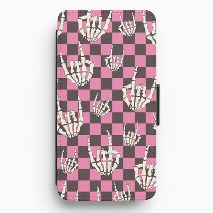 Rock On Skeleton Flip / Wallet Phone Case