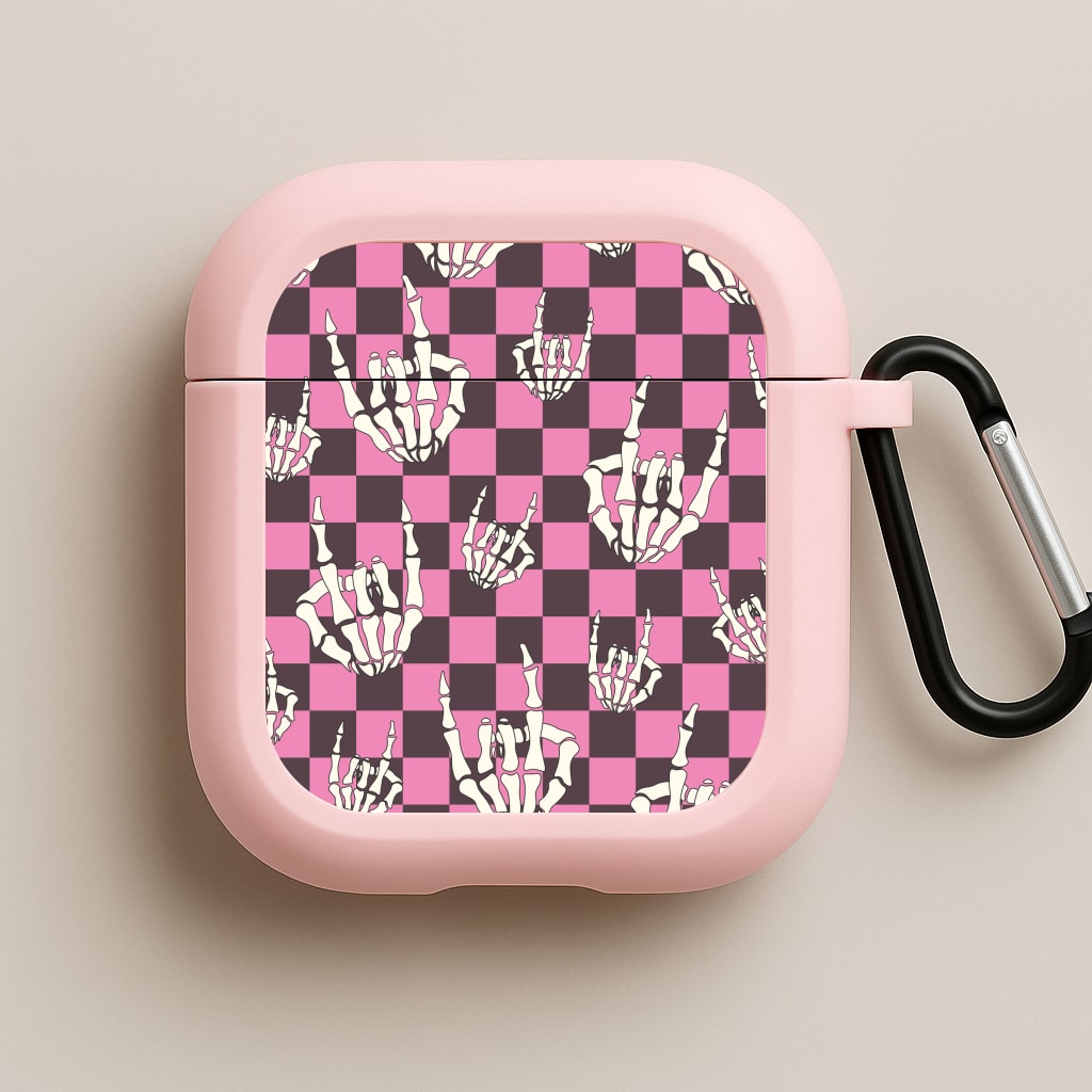 Rock On Skeleton Pink AirPods Case
