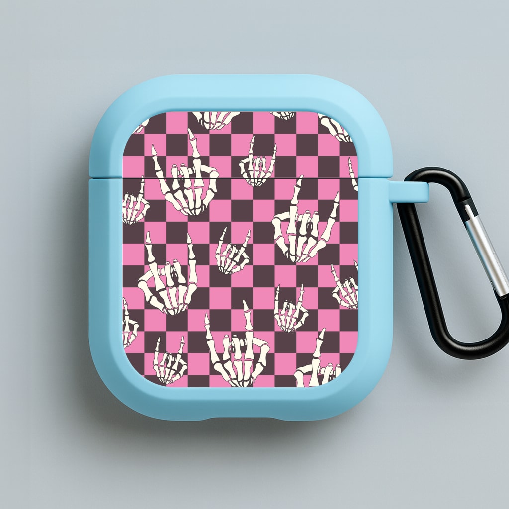 Rock On Skeleton Blue AirPods Case