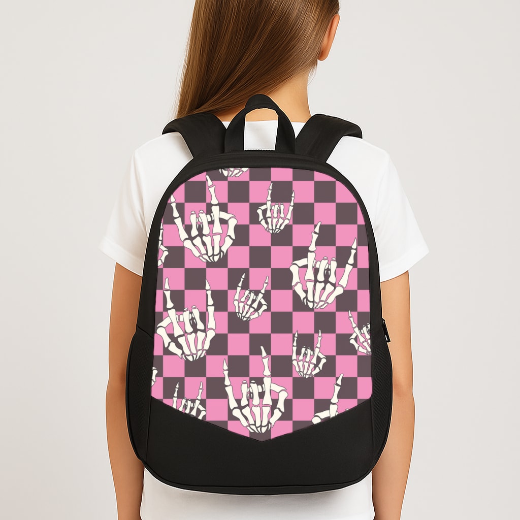 Rock On Skeleton Large School Bag
