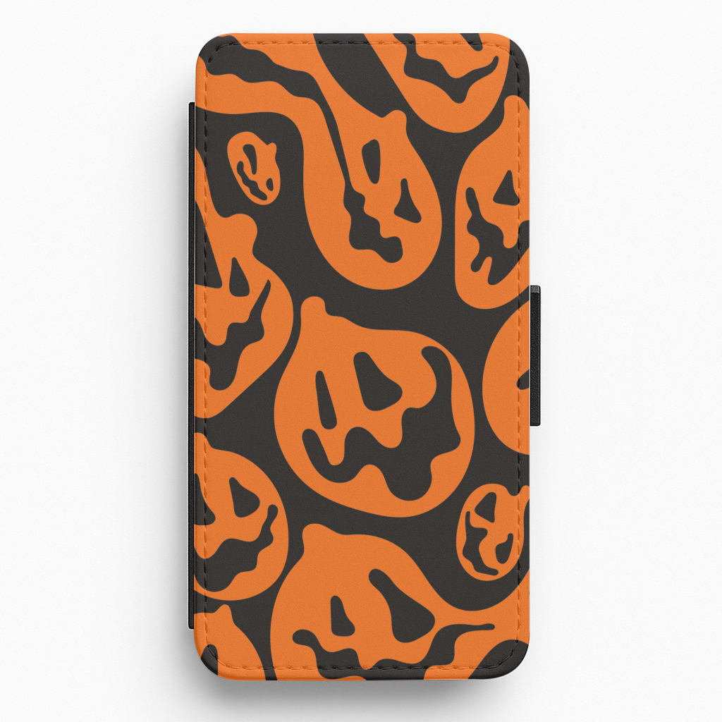 Pumpkin Pattern Flip / Wallet Phone Case