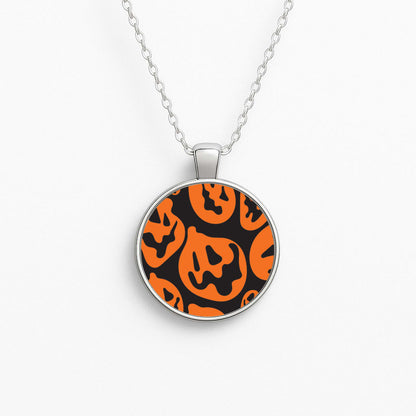 Pumpkin Pattern Circle Necklace