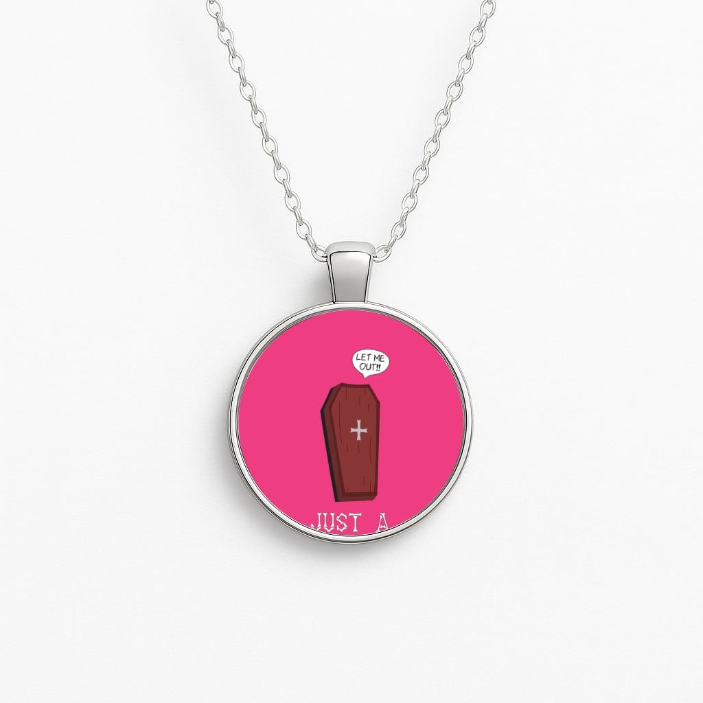 Just A Spooky Girl Circle Necklace