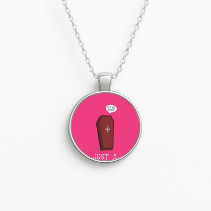 Just A Spooky Girl Circle Necklace
